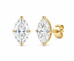 Marquise Studs: Moissanite Stud Earrings