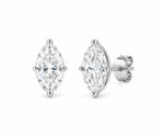 Marquise Studs: Moissanite Stud Earrings