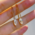 Marquise Necklace: Moissanite Pendant Necklace