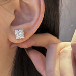 Axis Studs: Moissanite Stud Earrings