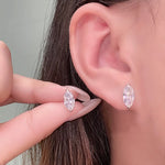 Marquise Studs: Moissanite Stud Earrings