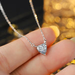 Heart Necklace: Moissanite Pendant Necklace