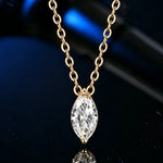 Marquise Necklace: Moissanite Pendant Necklace