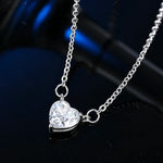 Heart Necklace: Moissanite Pendant Necklace