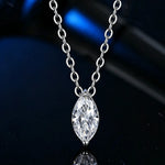 Marquise Necklace: Moissanite Pendant Necklace