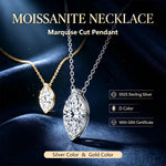 Marquise Necklace: Moissanite Pendant Necklace