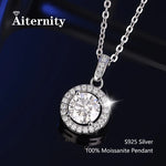Flare Necklace: Moissanite Pendant Necklace