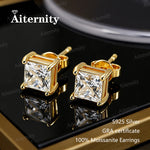 Axis Studs: Moissanite Stud Earrings