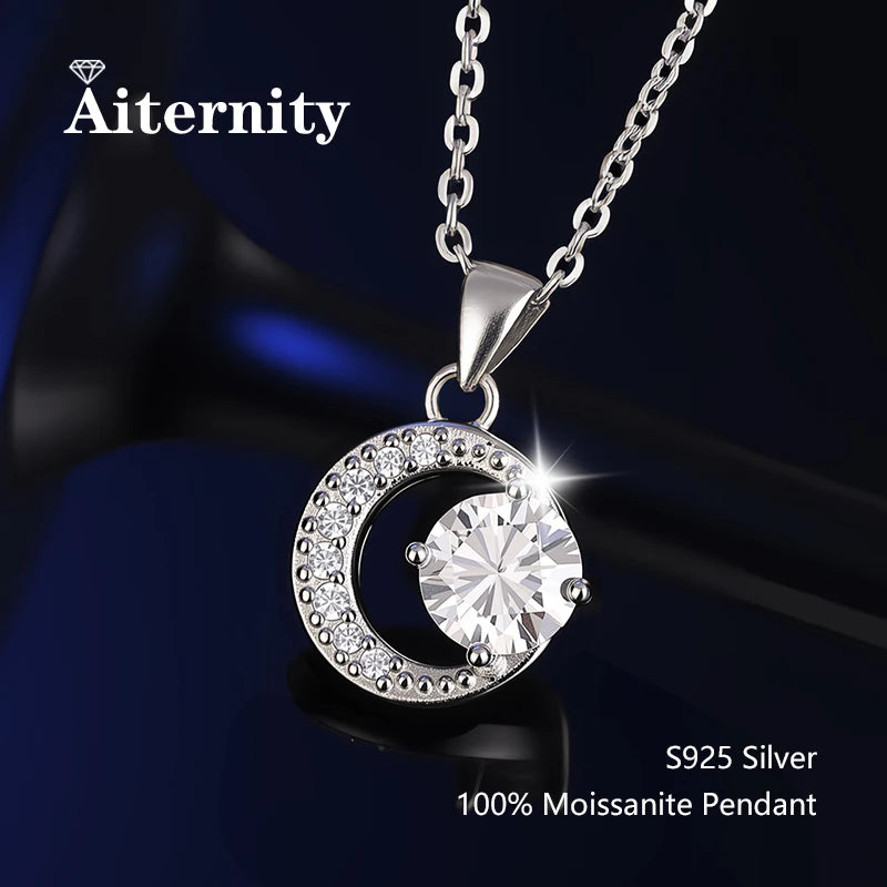 Arc Necklace: Moissanite Pendant Necklace