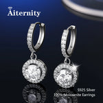 Flare Halo Hoops: Moissanite Huggie Hoop Earrings