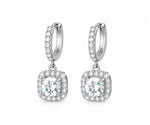 Flare Drop Hoops: Moissanite Huggie Hoop Earrings